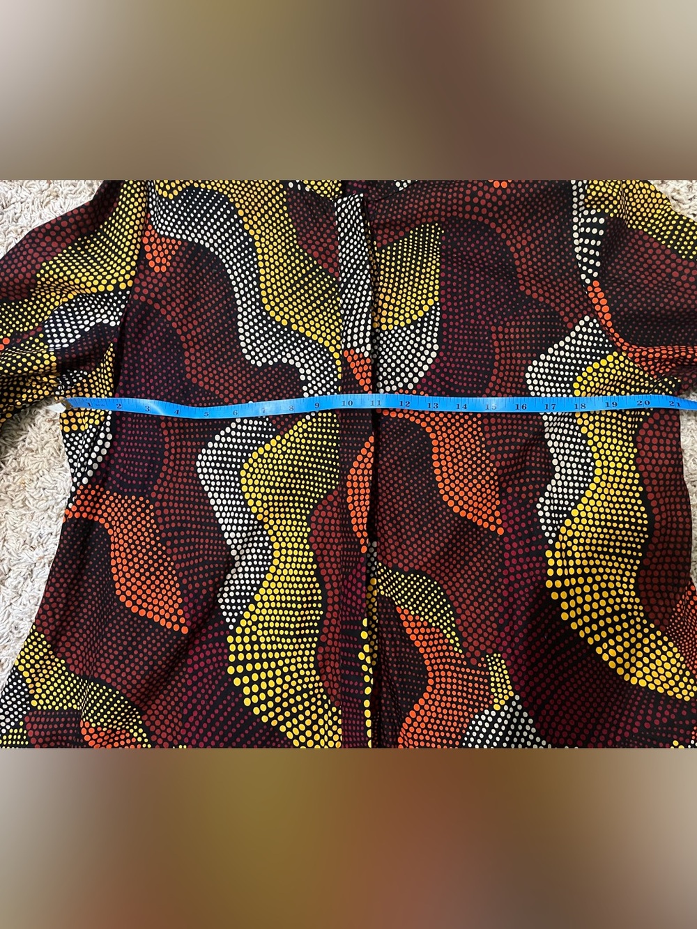 Zuri 100% Cotton Made in Kenya Wax Print Pointillism Abstract Shirt Dress XL - Picture 5 of 8